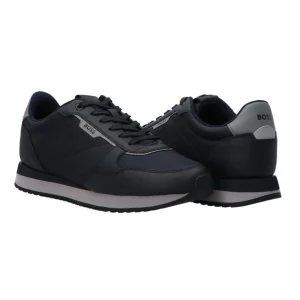 Boss Uomo Sneakers-Kai Runn leather nylon Blu