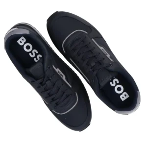 Boss Uomo Sneakers-Kai Runn leather nylon Blu