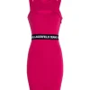 Karl Lagerfeld Donna Vestiti-KJL LOGO ELASTIC TANK 241J1303 Fucsia