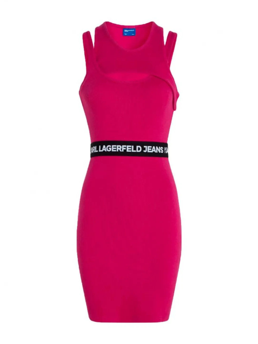 kjl_logo_elastic_tank_j_f_0.webp Karl Lagerfeld Donna Vestiti-KJL LOGO ELASTIC TANK 241J1303 Fucsia