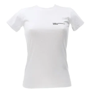 Karl Lagerfeld Donna T-Shirt-KJL SLIM TEE 241J1700 Bianco