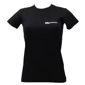 Karl Lagerfeld Donna T-Shirt-KJL SLIM TEE 241J1700 Nero