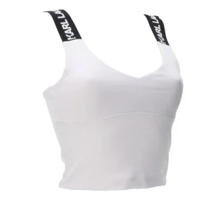 Karl Lagerfeld Donna Top-KLJ LOGO BRA TOP 241J1705 Bianco