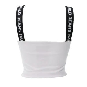 Karl Lagerfeld Donna Top-KLJ LOGO BRA TOP 241J1705 Bianco