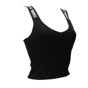 Karl Lagerfeld Donna Top-KLJ LOGO BRA TOP 241J1705 Nero