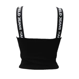 Karl Lagerfeld Donna Top-KLJ LOGO BRA TOP 241J1705 Nero