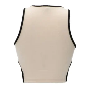 Karl Lagerfeld Donna Top-KLJ LOGO TANK CUT OUT 245J1703 Beige