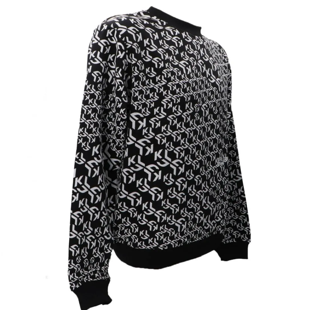 klj_reg_monogram_sweat_d__1.webp Karl Lagerfeld Uomo Felpe-KLJ REG MONOGRAM SWEAT 246D1803 Nero