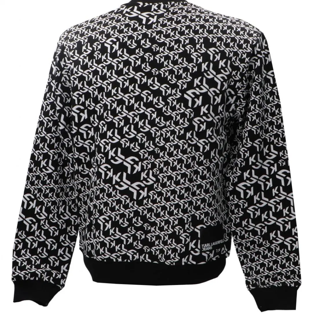 klj_reg_monogram_sweat_d__2.webp Karl Lagerfeld Uomo Felpe-KLJ REG MONOGRAM SWEAT 246D1803 Nero