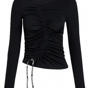 Karl Lagerfeld Donna Top-KLJ RUCHED TOP 246J1710 Nero