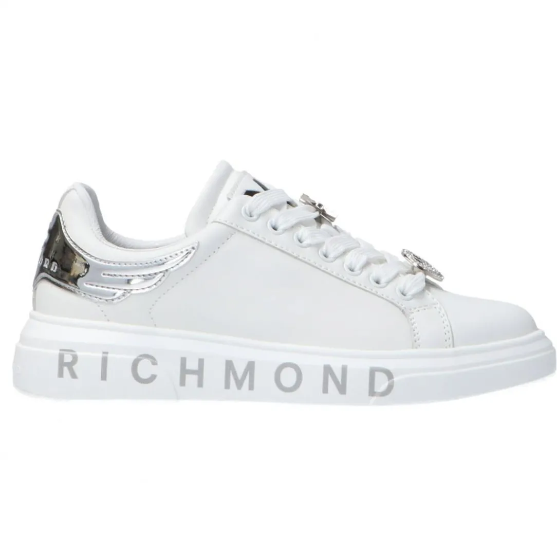 leather_strass_woman_arge_0.webp Richmond Donna Sneakers-Leather strass woman Argento
