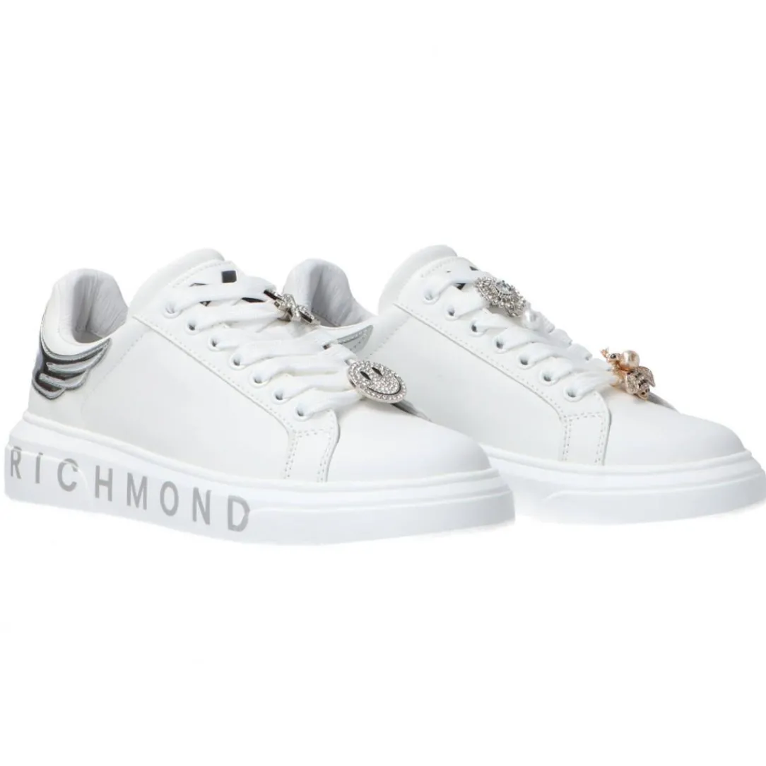 leather_strass_woman_arge_1.webp Richmond Donna Sneakers-Leather strass woman Argento