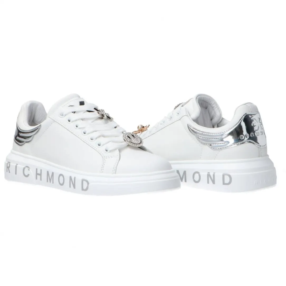 leather_strass_woman_arge_2.webp Richmond Donna Sneakers-Leather strass woman Argento