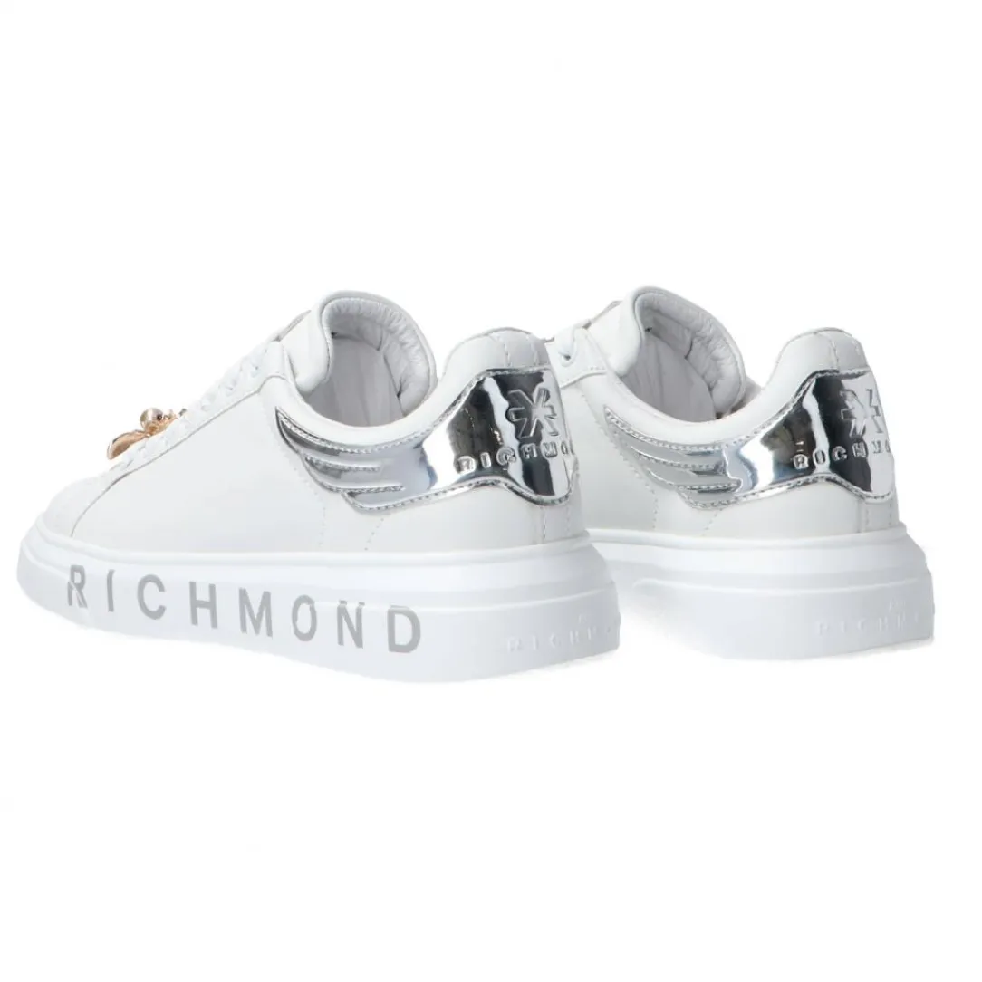 leather_strass_woman_arge_3.webp Richmond Donna Sneakers-Leather strass woman Argento