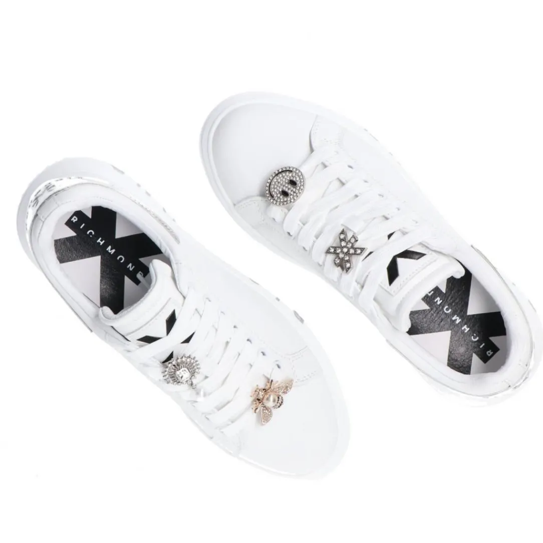 leather_strass_woman_arge_4.webp Richmond Donna Sneakers-Leather strass woman Argento