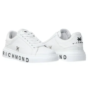 Richmond Donna Sneakers-Leather strass woman Bianco
