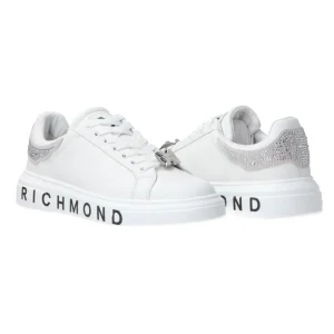 Richmond Donna Sneakers-Leather strass woman Grigio