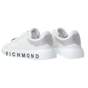 Richmond Donna Sneakers-Leather strass woman Grigio
