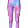 Versace Donna Leggins-LEGGINS LYCRA PRINT ANIMALIER Azzurro Multicolore