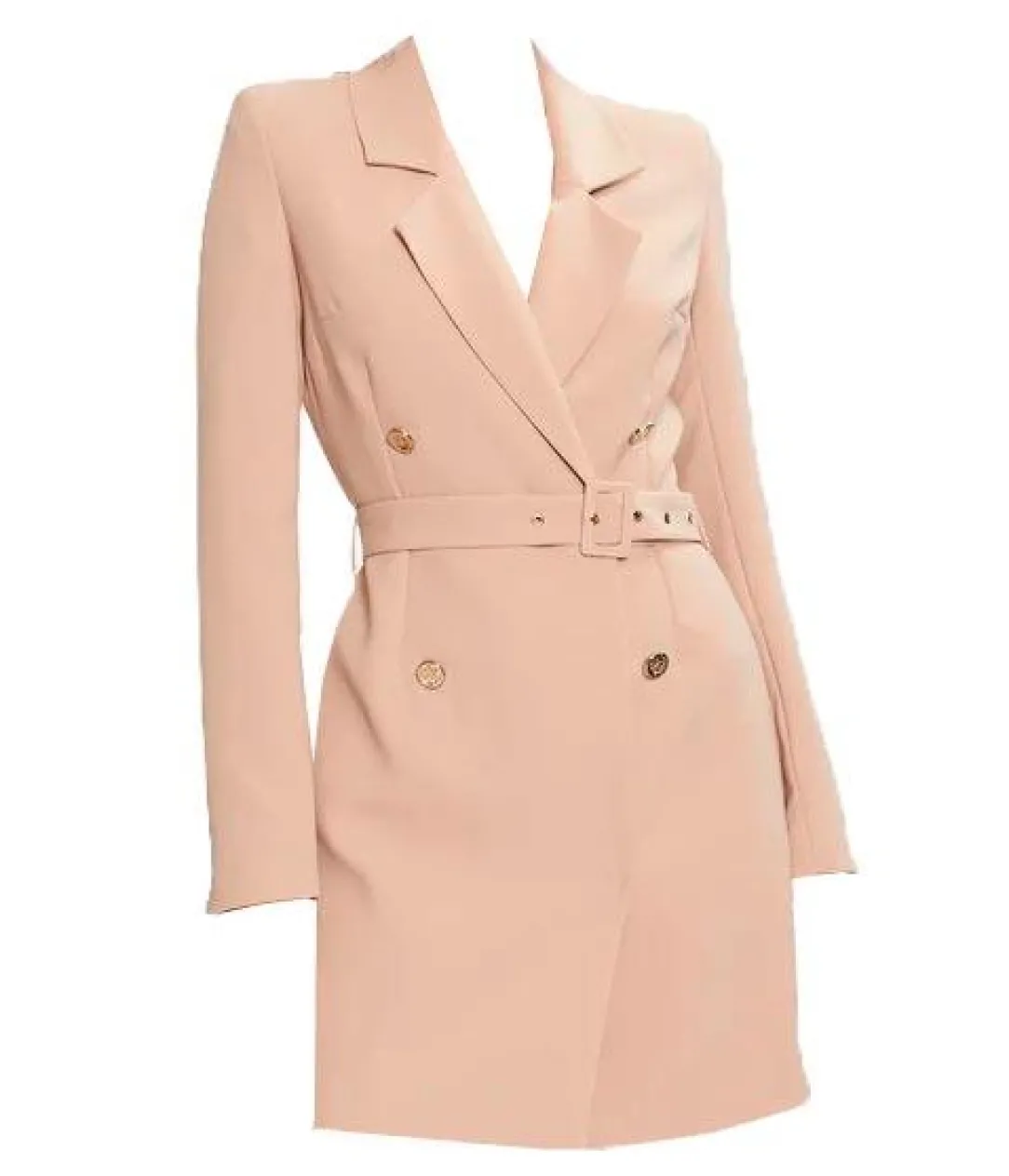 leonie_blazer_belted_dres_0.webp Guess Donna Vestiti-LEONIE BLAZER BELTED DRESS Beige