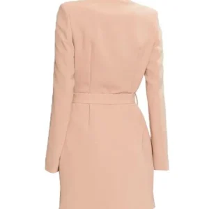 Guess Donna Vestiti-LEONIE BLAZER BELTED DRESS Beige