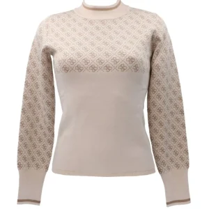 Guess Donna Maglioni-LISE 4G MID SWEATER Beige