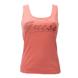 Guess Donna Canotte-LOGO TANK TOP Arancione