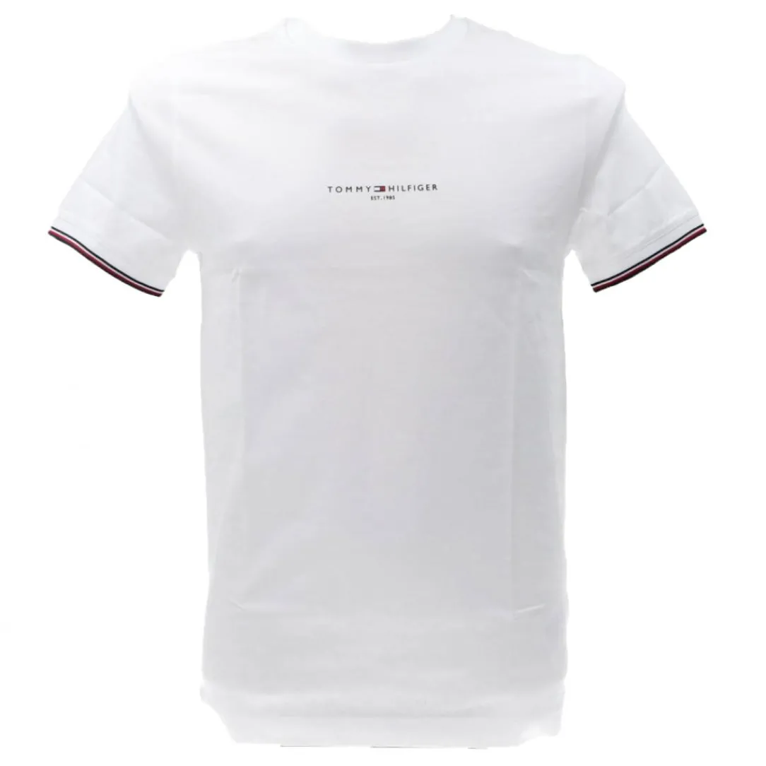 logo_tipped_tee__bianco_0.webp Tommy Hilfiger Uomo T-Shirt-LOGO TIPPED TEE 32584 Bianco