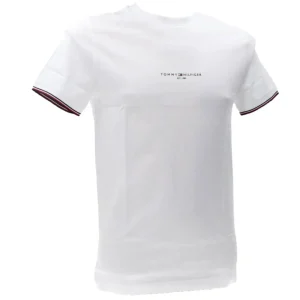 Tommy Hilfiger Uomo T-Shirt-LOGO TIPPED TEE 32584 Bianco