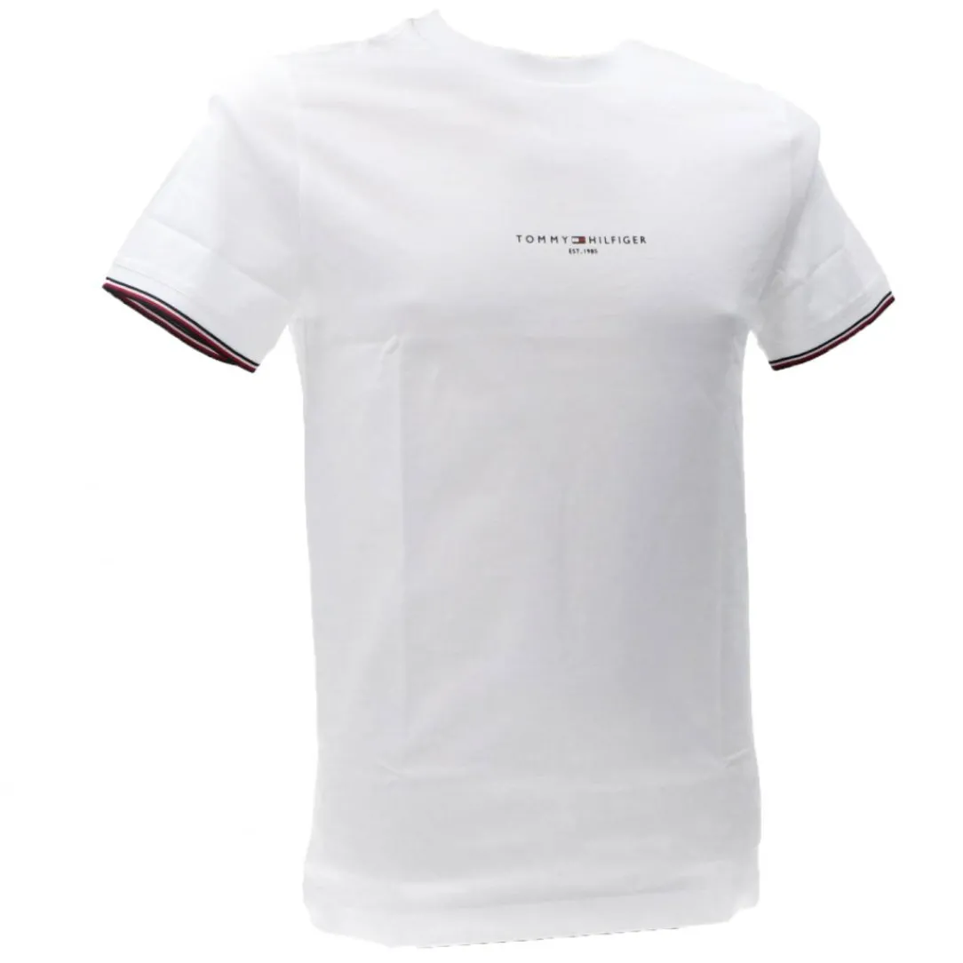 logo_tipped_tee__bianco_1.webp Tommy Hilfiger Uomo T-Shirt-LOGO TIPPED TEE 32584 Bianco