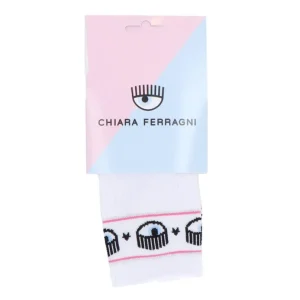 Chiara Ferragni Donna Calze-LOGOMANIA SOCK Bianco