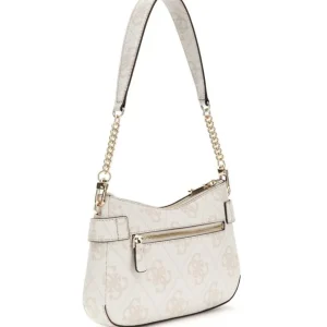 Guess Donna Borse A Spalla-LORELEI TOP ZIP SHOULDER BAG Bianco