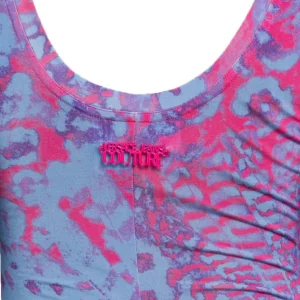 Versace Donna Vestiti-M ORGANZINO PRINT ANIMALIER Azzurro Multicolore