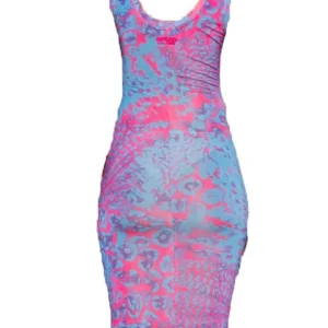 Versace Donna Vestiti-M ORGANZINO PRINT ANIMALIER Azzurro Multicolore