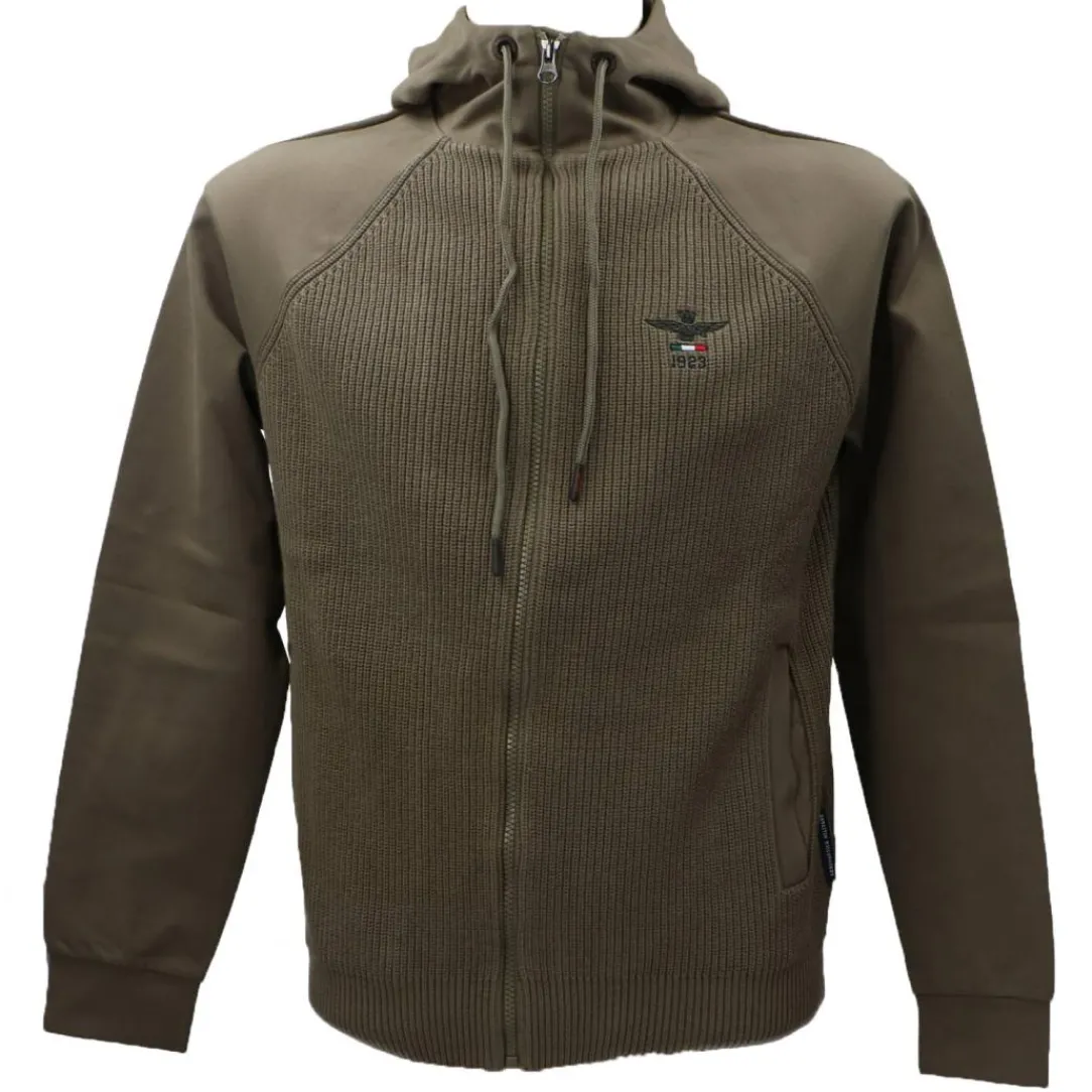 maglia_cappuccio__verde_0.webp Aereonautica Militare Uomo Felpe-MAGLIA CAPPUCCIO 1369 Verde