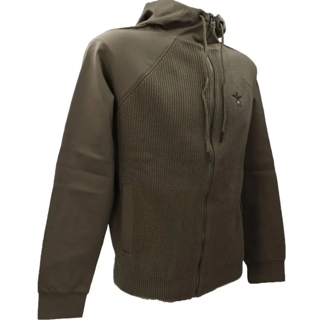 maglia_cappuccio__verde_1.webp Aereonautica Militare Uomo Felpe-MAGLIA CAPPUCCIO 1369 Verde