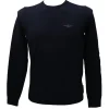 Aereonautica Militare Abbigliamento Maglioni-MAGLIA GIROCOLLO 1502 Blu