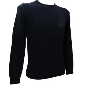 Aereonautica Militare Abbigliamento Maglioni-MAGLIA GIROCOLLO 1513 Blu