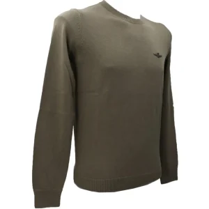Aereonautica Militare Abbigliamento Maglioni-MAGLIA GIROCOLLO 1502 Verde
