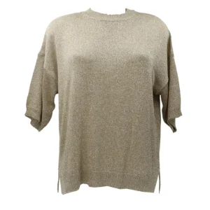 Jaycì Donna Maglia-MAGLIA IN LUREX Oro