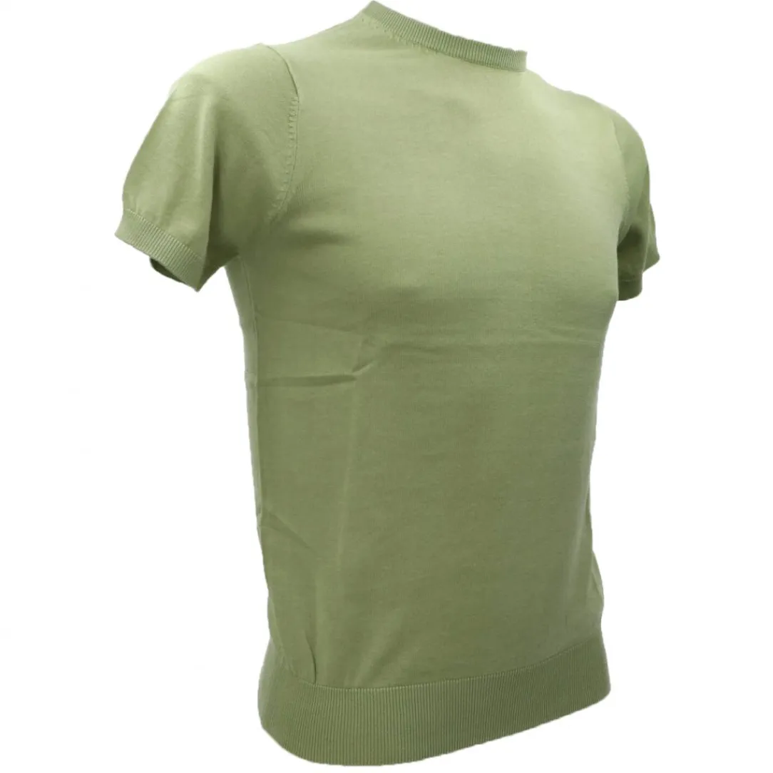 maglia_paricollo_verde_1.webp Over D Abbigliamento Maglia-MAGLIA PARICOLLO Verde