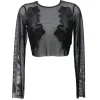 Have One Donna Top-MAGLIA PATCH PIZZO Nero