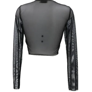 Have One Donna Top-MAGLIA PATCH PIZZO Nero