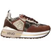 Liu Jo Donna Sneakers-Maxi wonder 01 paillettes Marrone