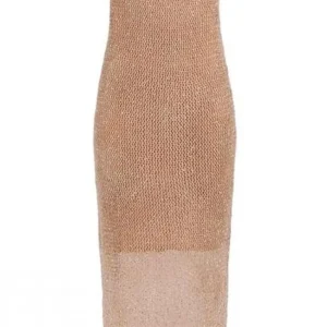 Guess Donna Vestiti-MESH STITCH LANA DRESS Beige