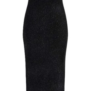 Guess Donna Vestiti-MESH STITCH LANA DRESS Nero