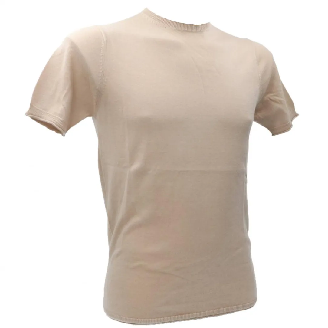 mess_girocollo_mc_beige_1.webp Sseinse Abbigliamento Maglia-ME2713SS GIROCOLLO M.C. Beige