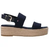 Tommy Hilfiger Donna Sandali-Mid Wedge harvest wheat FW0FW07885 Blu