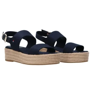 Tommy Hilfiger Donna Sandali-Mid Wedge harvest wheat FW0FW07885 Blu