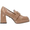 Gold&Gold Donna Francesine-Naplak tacco largo G O07 Beige